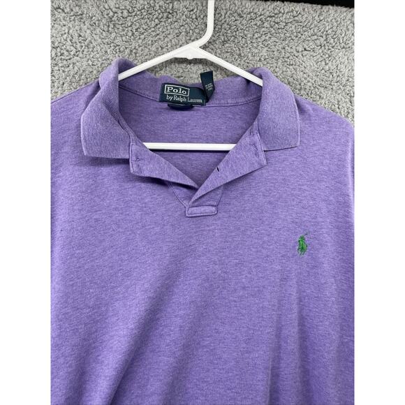 Polo Ralph Ralph Shirt XXL Custom Fit Purple Short Sleeve Green Pony Golf 2XL - Picture 2 of 13